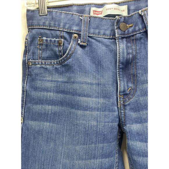 Levi's 505 Straight Leg Red Tab Blue Denim Jeans Boy's (26x26) Size 12 Reg - Picture 8 of 9